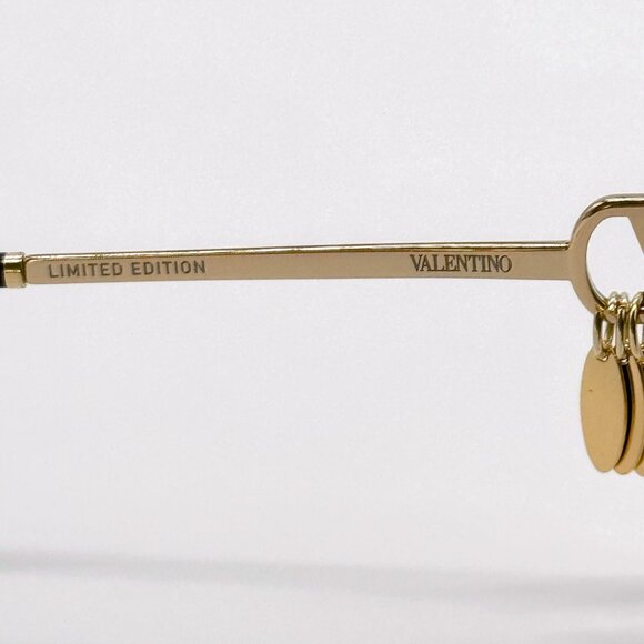 NEW VALENTINO SUNGLASSES VLS-174A LIMITED EDITION GOLD/SILVER WOMEN EYEWEAR main image 9